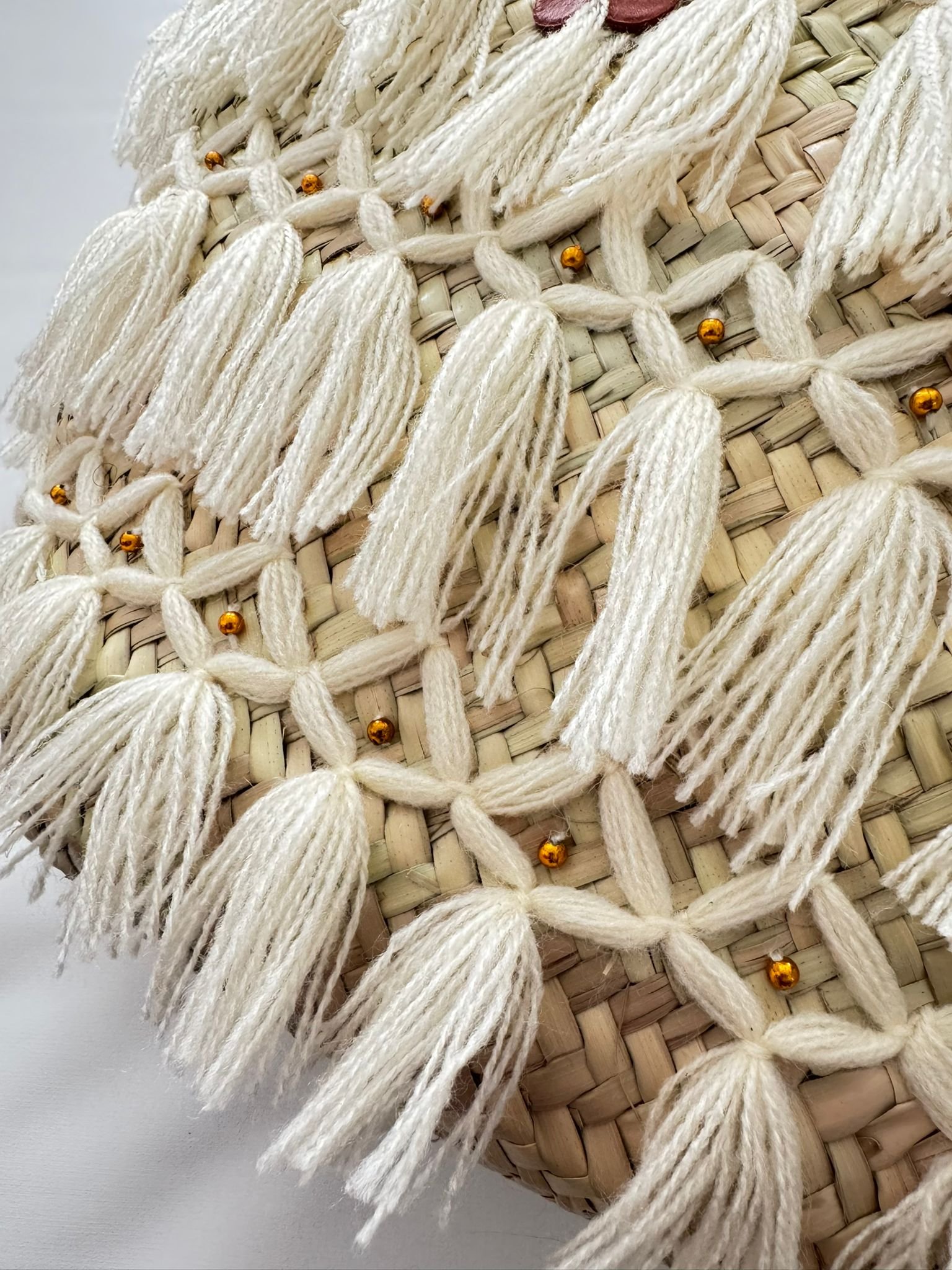 Boho Korbtasche mit Fransen